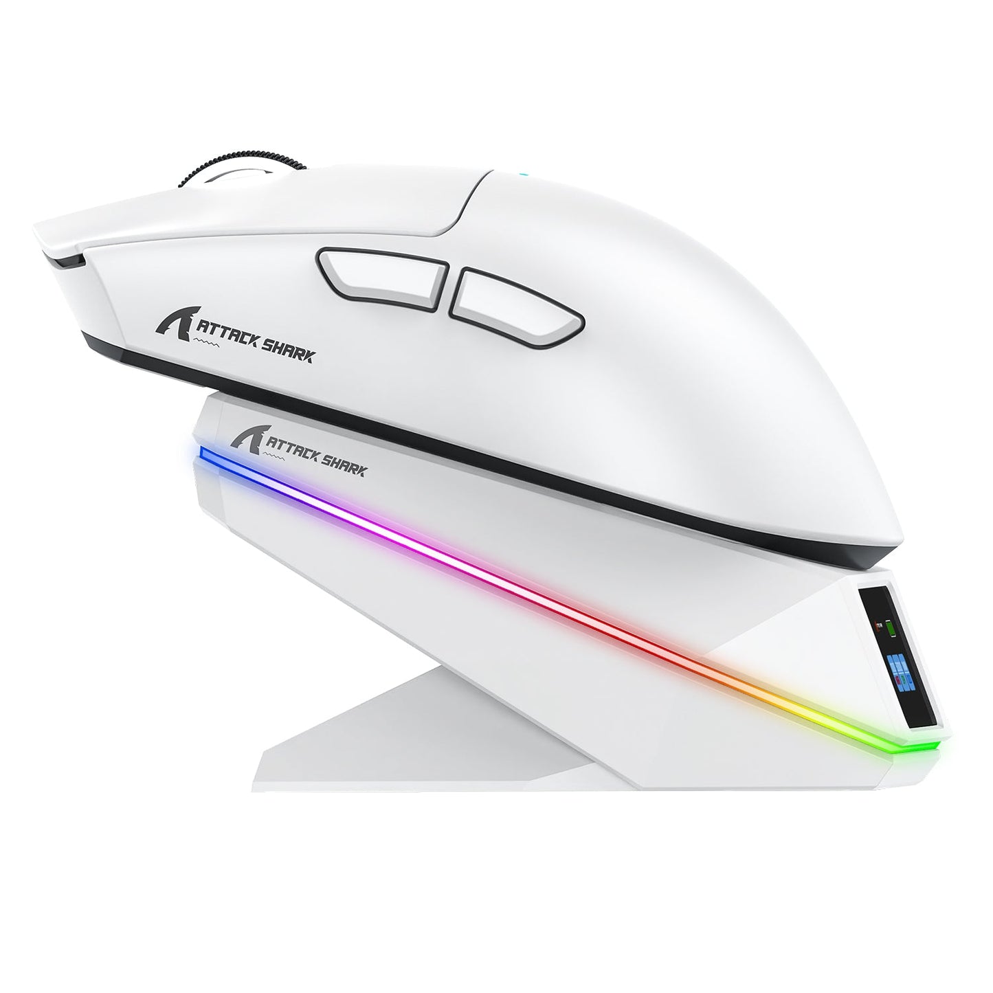ATTACK SHARK X11 PRO V2 Wireless Gaming Mouse with TFT Display Charging Dock with C06 Coiled Cable