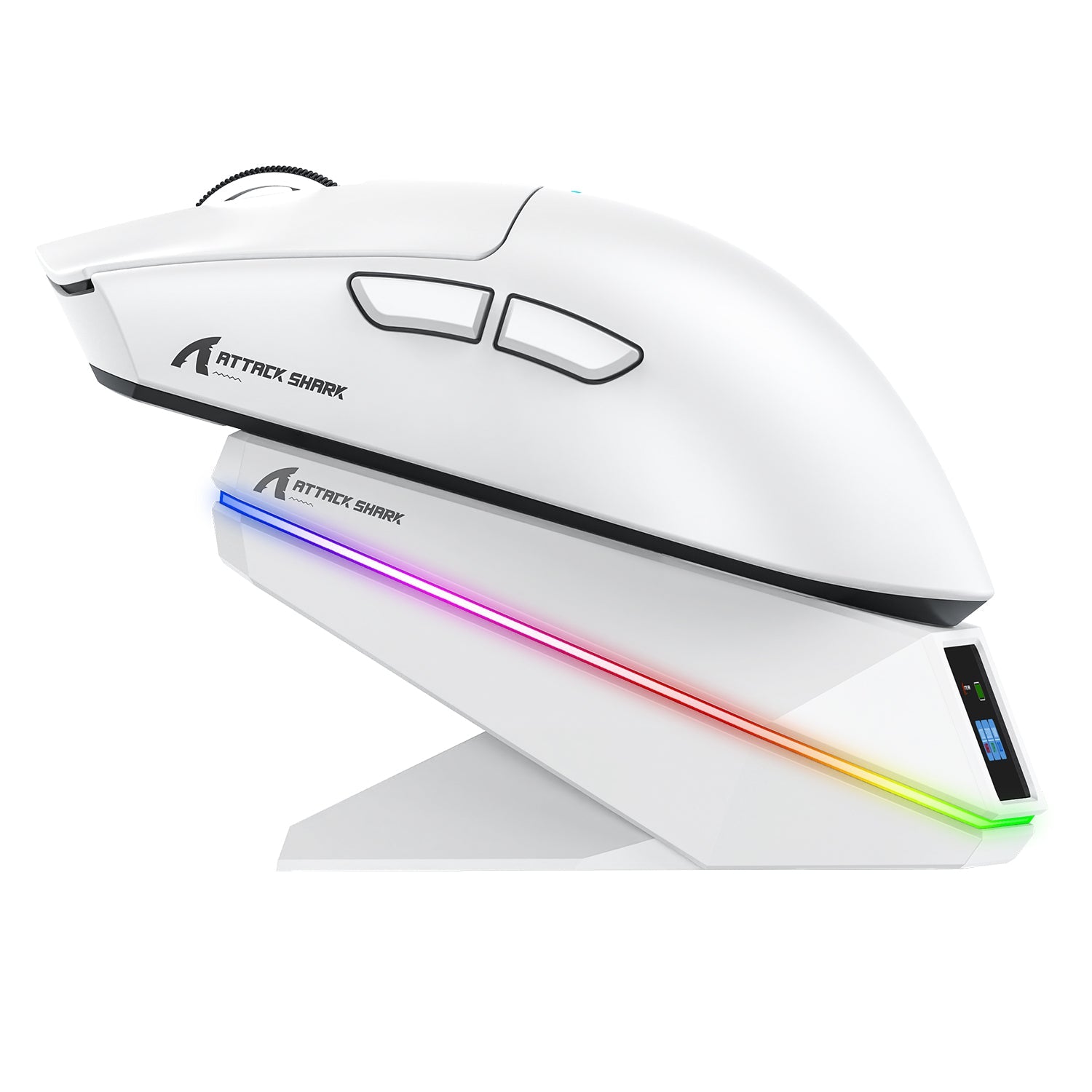 ATTACK SHARK X11 PRO V2 Wireless Gaming Mouse with TFT Display Charging Dock with C06 Coiled Cable