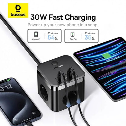 Baseus Powercombo Cube Powerstrip 3AC+2U+2C 30W
