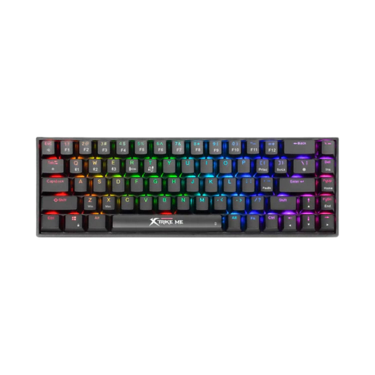 Xtrike Me Gk-994w Rgb 68 Key Bt 2.4ghz Wireless Gaming Keyboard Black