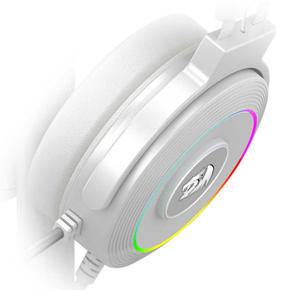 Redragon H320W LAMIA 2 RGB 7.1 Gaming Headset with Noise-Cancellation (White)