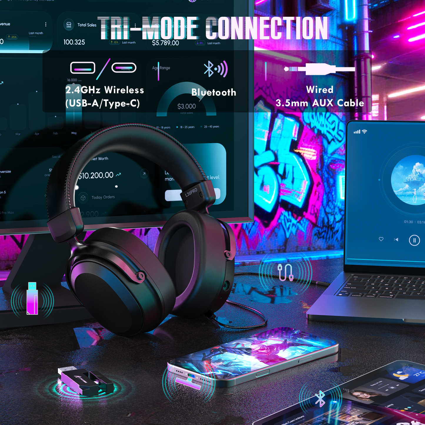 ATTACK SHARK L30 PRO Wireless Gaming Headset