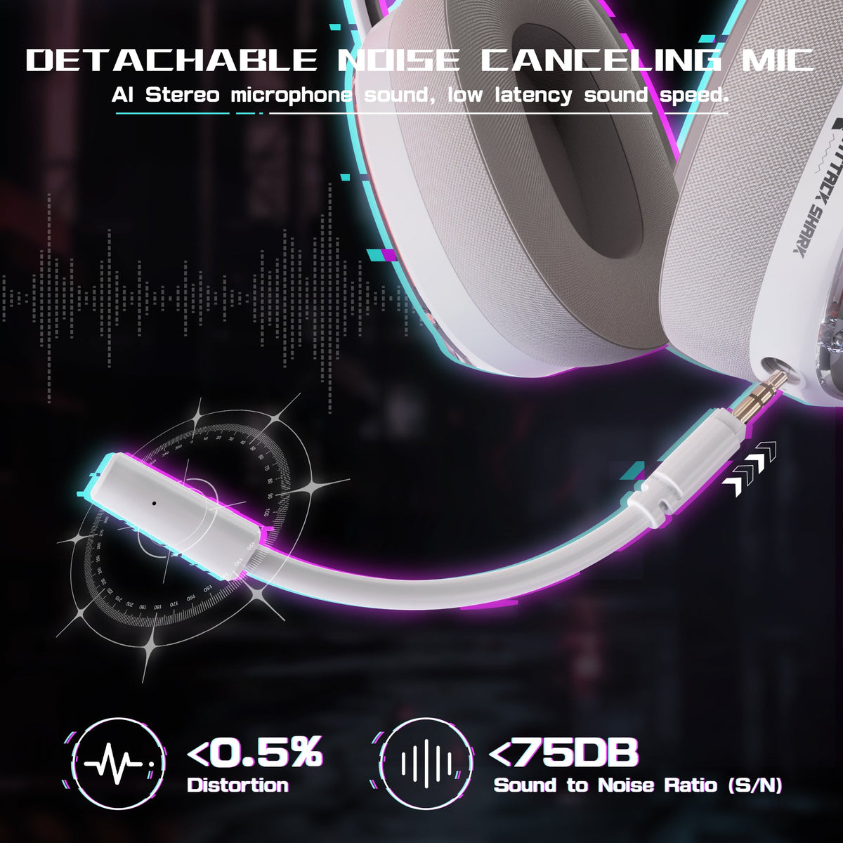 ATTACK SHARK L60 Ultra-Light Tri-Mode Gaming Headset