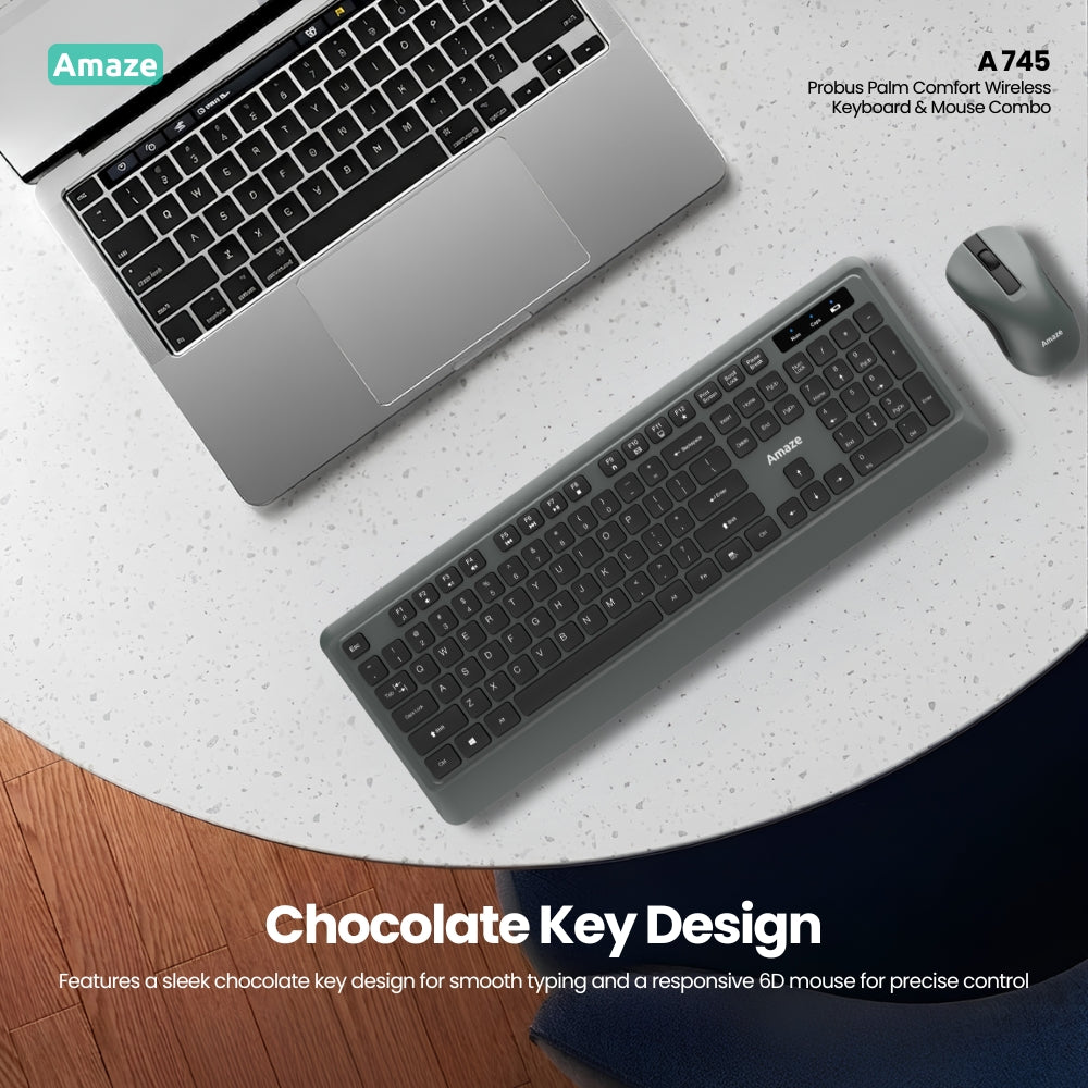 Probus Palm Comfort Wireless Keyboard & Mouse Combo | A745
