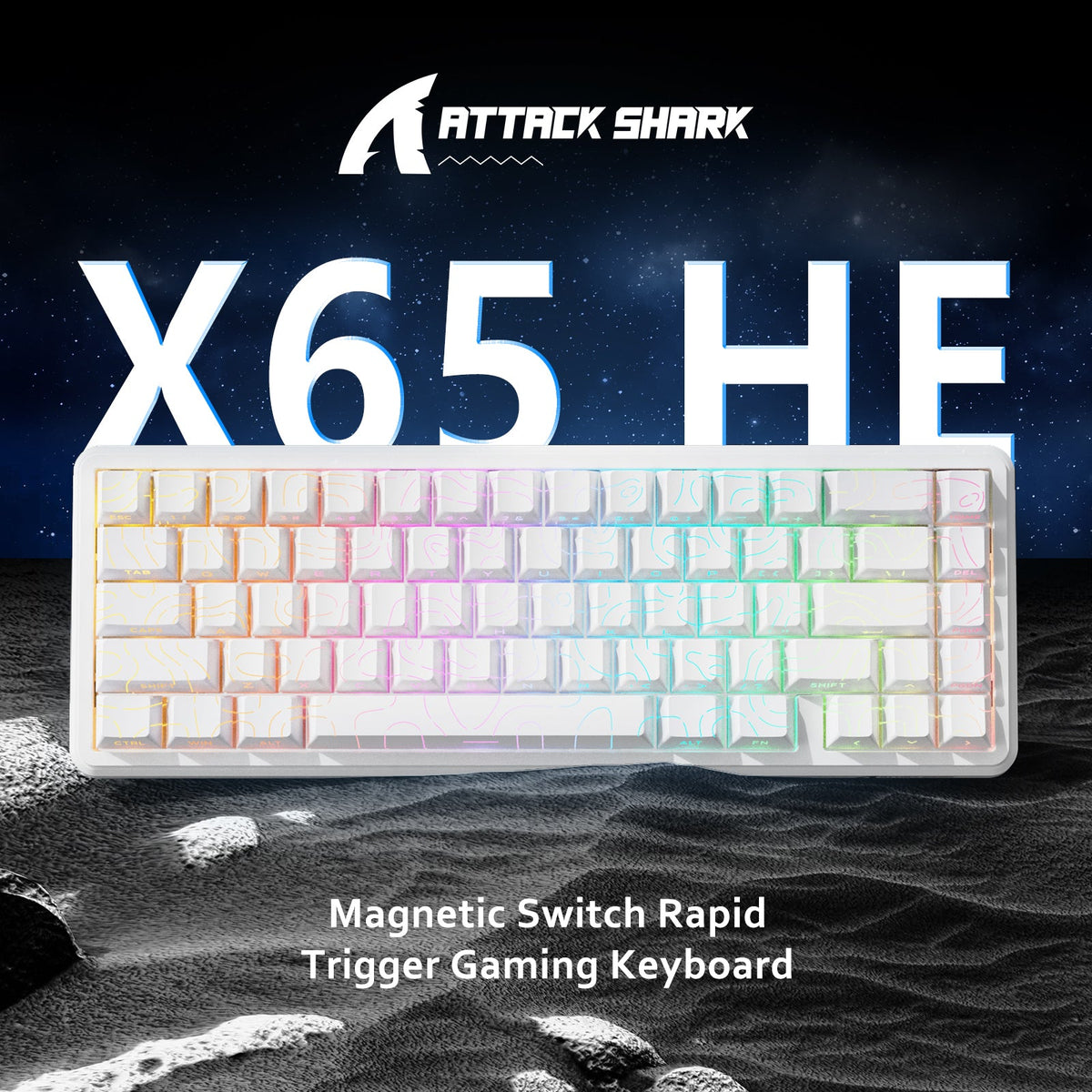 ATTACK SHARK X65 HE Magnetic Switch Rapid Trigger Keyboard