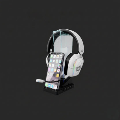 XTRIKE ME HT-09 HEADSET & PHONE STAND WITH 4 USB PORT AND LED LIGHT