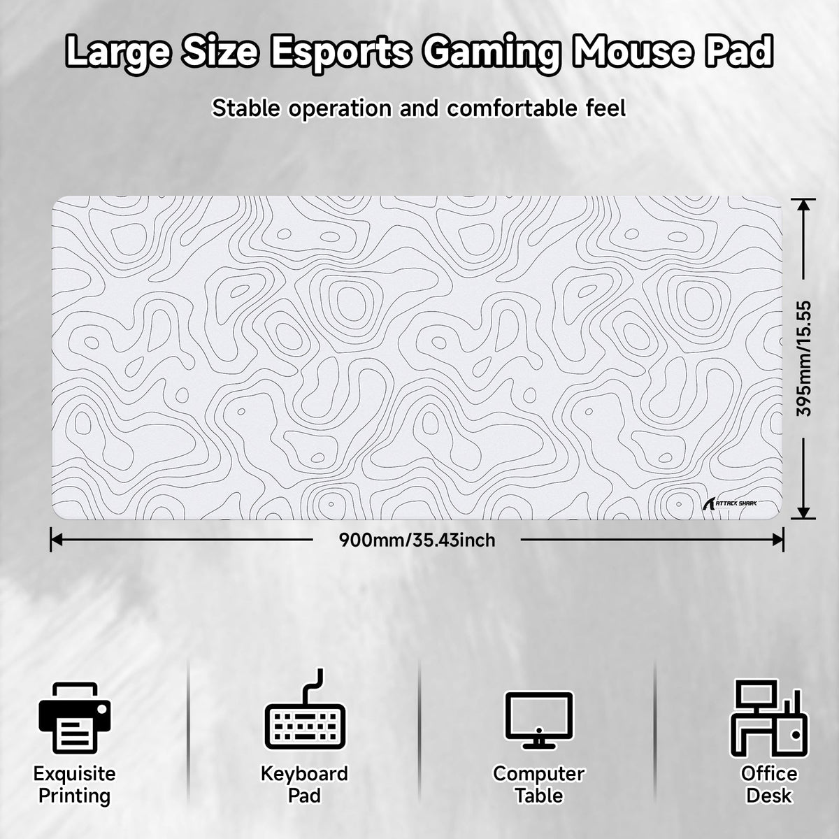 ATTACK SHARK CM02PRO eSport Gaming Mousepad (900x400x4 MM)