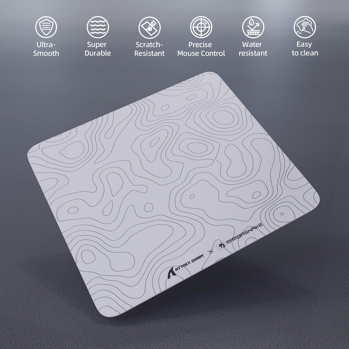 ATTACK SHARK CM05 Tempered Glass Gaming Mouse Pad