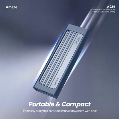 Dual Protocol SSD Enclosure (NVMe M.2 + NGFF SATA) | A-224