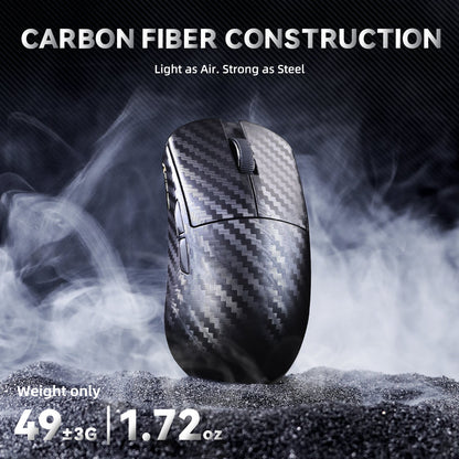 ATTACK SHARK R11 ULTRA Carbon Fiber Wireless 8K PAW3950MAX Gaming Mouse with C06 Ultra LED Cable