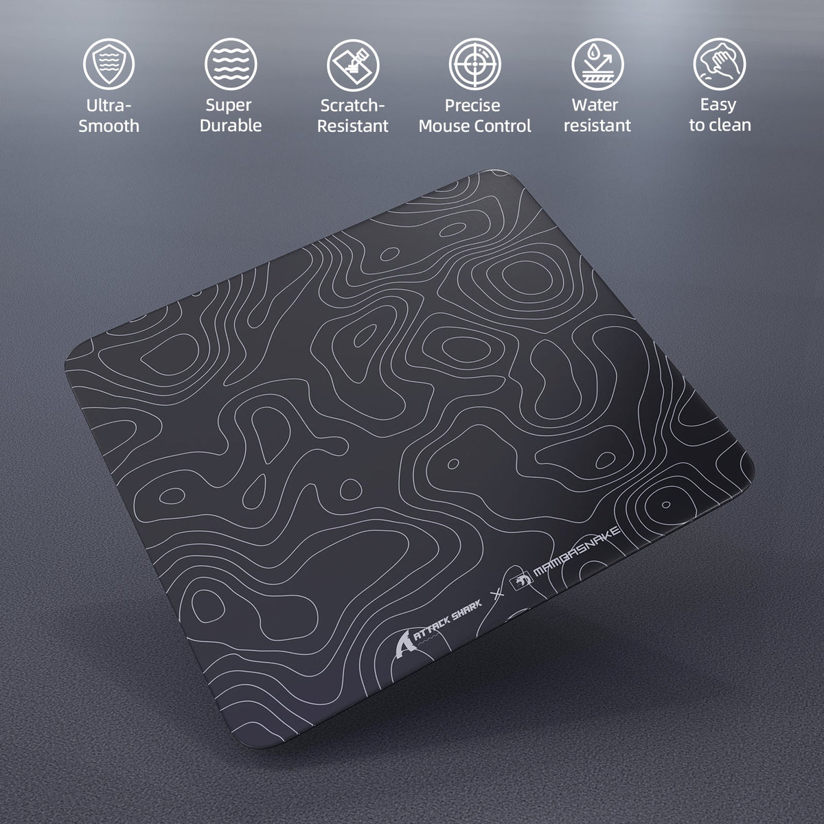 ATTACK SHARK CM05 Tempered Glass Gaming Mouse Pad