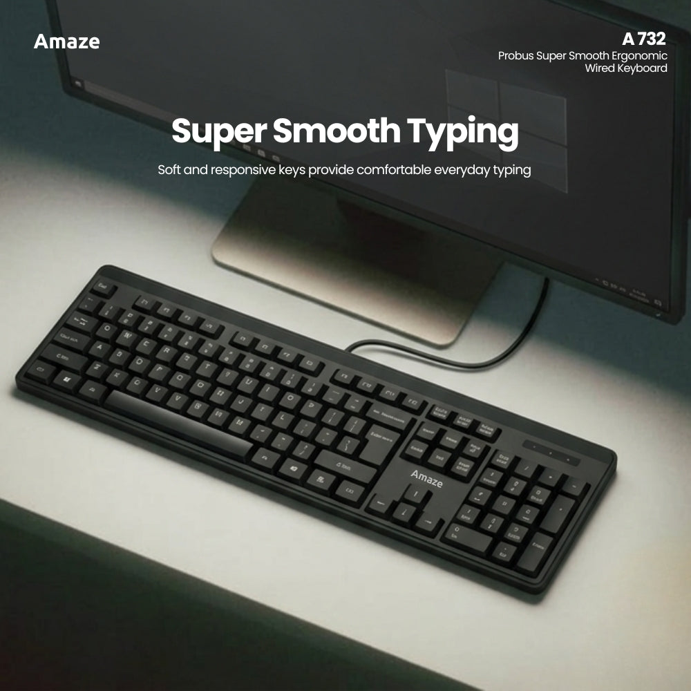 Probus Super Smooth Ergonomic Wired Keyboard | A732