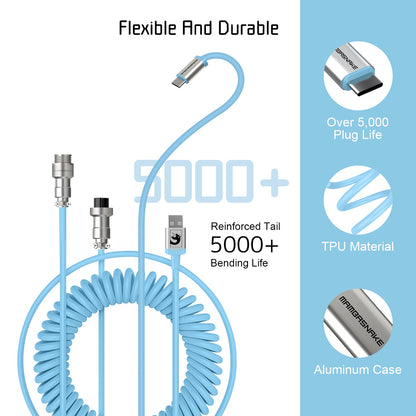 ATTACK SHARK x MAMBASNAKE C01 Coiled Cable