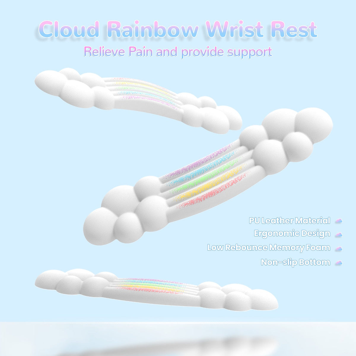 ATTACK SHARK X MAMBASNAKE Rainbow Cloud Keyboard Wrist Rest