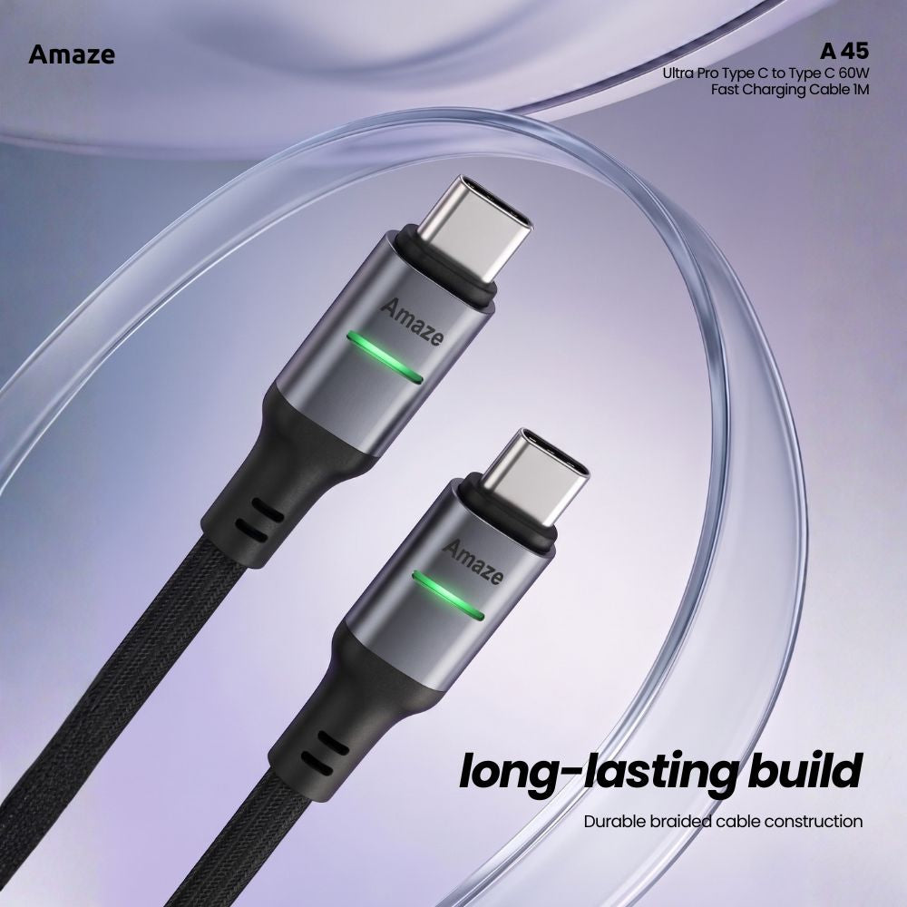 Ultra Pro Type C to Type C 60W Fast Charging Cable 1M – A45