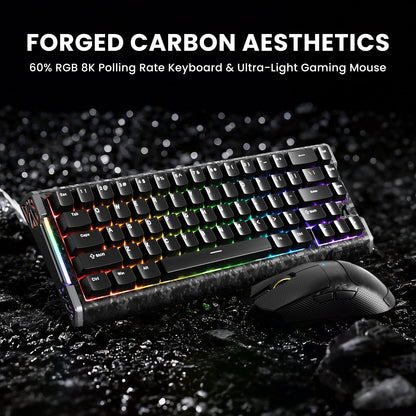 ATTACK SHARK R68 HE & X11 ULTRA Carbon Fiber Gaming Bundle With C01 ULTRA Coiled Cable