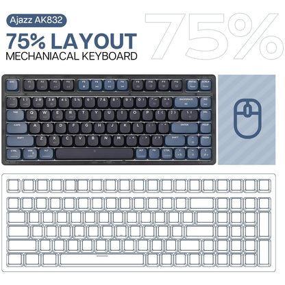 ATTACK SHARK x AJAZZ AK832 Mechanical Keyboard