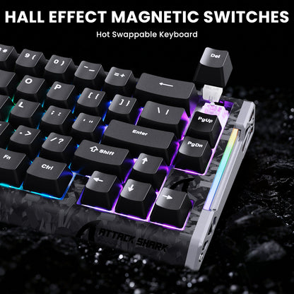 ATTACK SHARK R68 HE & X11 ULTRA Carbon Fiber Gaming Bundle With C01 ULTRA Coiled Cable