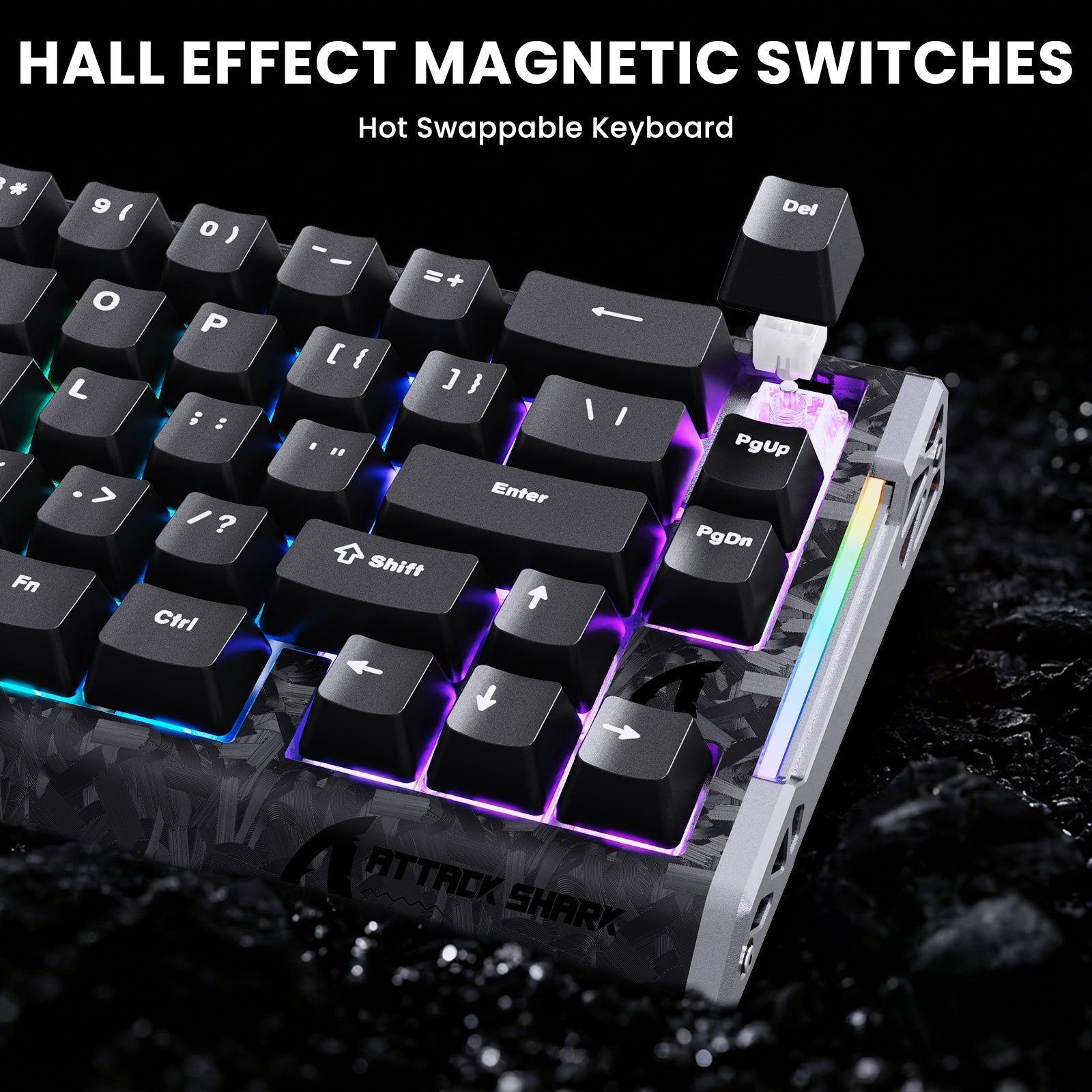 ATTACK SHARK R68 HE & X11 ULTRA Carbon Fiber Gaming Bundle With C01 ULTRA Coiled Cable
