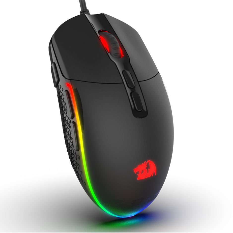 Redragon M719 INVADER RGB Gaming Mouse with Fire Button, 10,000 DPI (Black)
