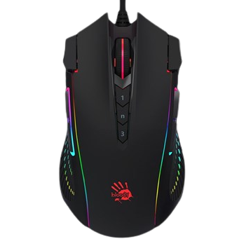 Bloody J90s 2-Fire RGB Gaming Mouse Stone Black