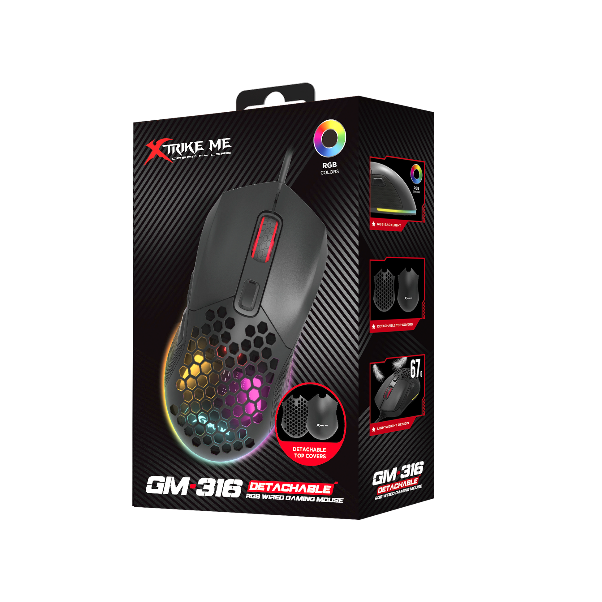 Xtrike Me Gm-316 Wired 7 Buttons Rgb Gaming Mouse