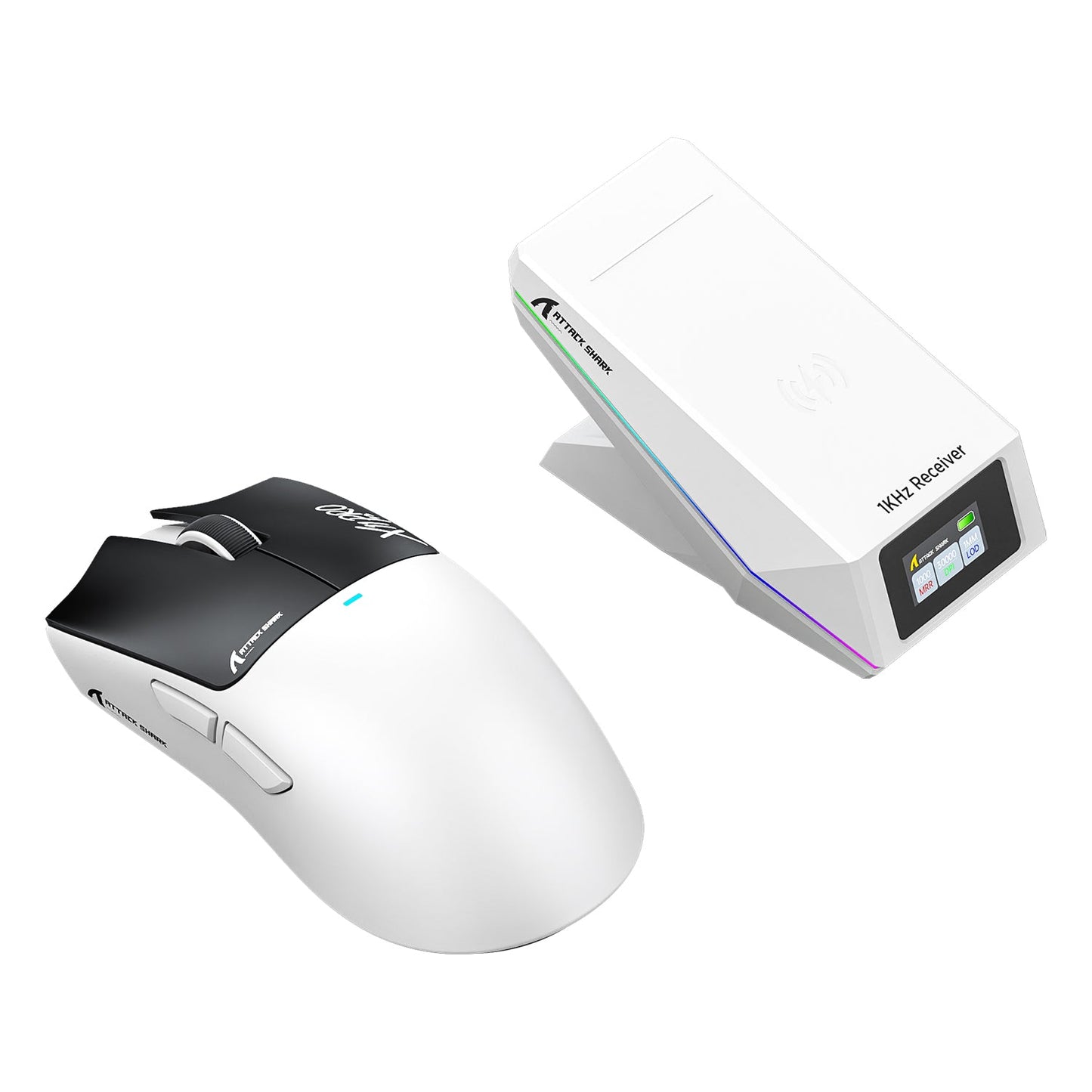ATTACK SHARK X11 PRO V2 Wireless Gaming Mouse with TFT Display Charging Dock with C06 Coiled Cable