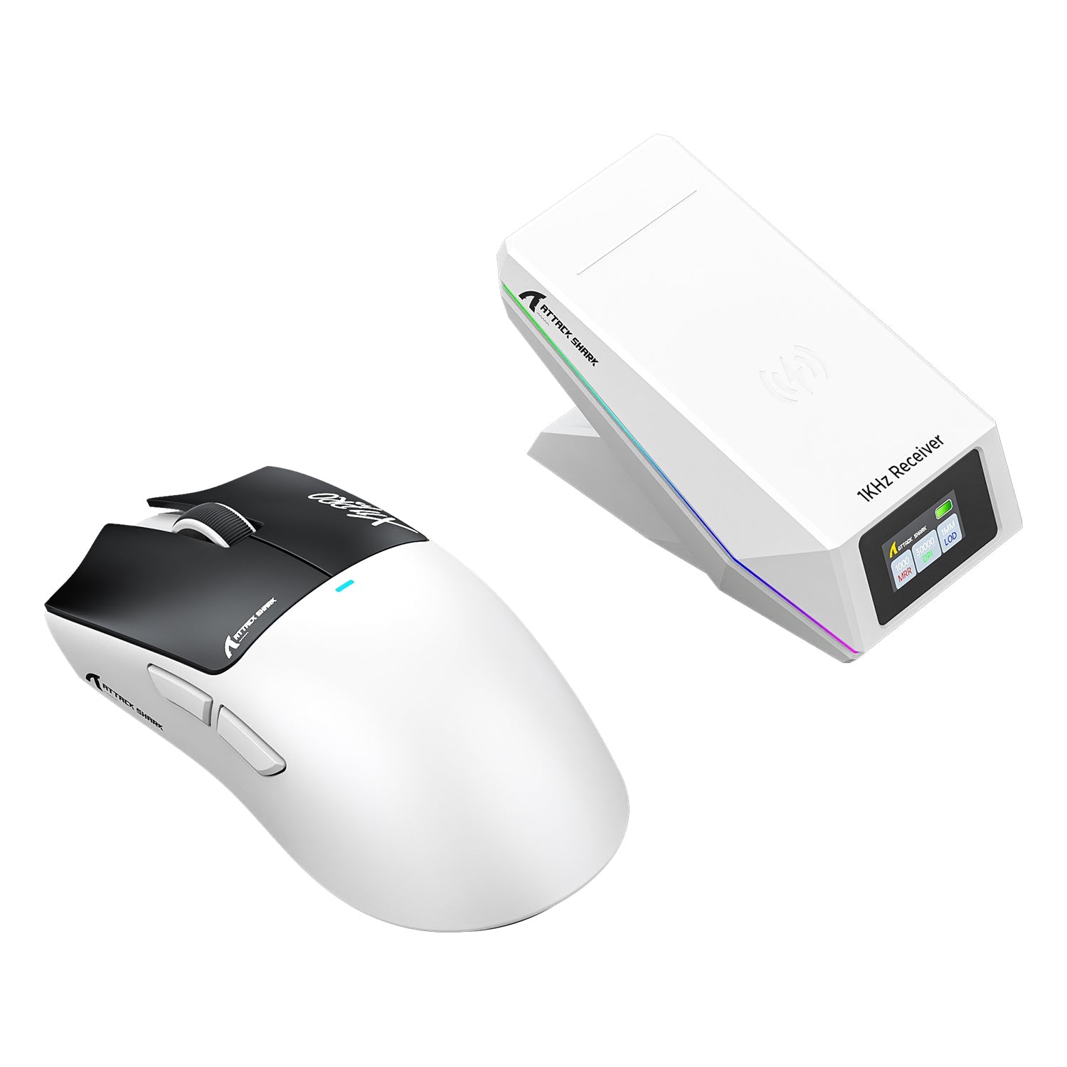 ATTACK SHARK X11 PRO V2 Wireless Gaming Mouse with TFT Display Charging Dock with C06 Coiled Cable