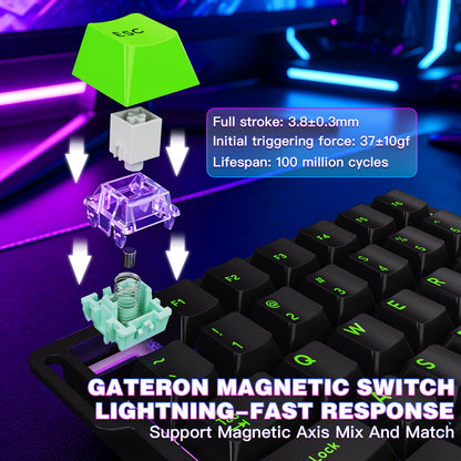 ATTACK SHARK M36 HE One-Handed Magnetic Switch Keyboard