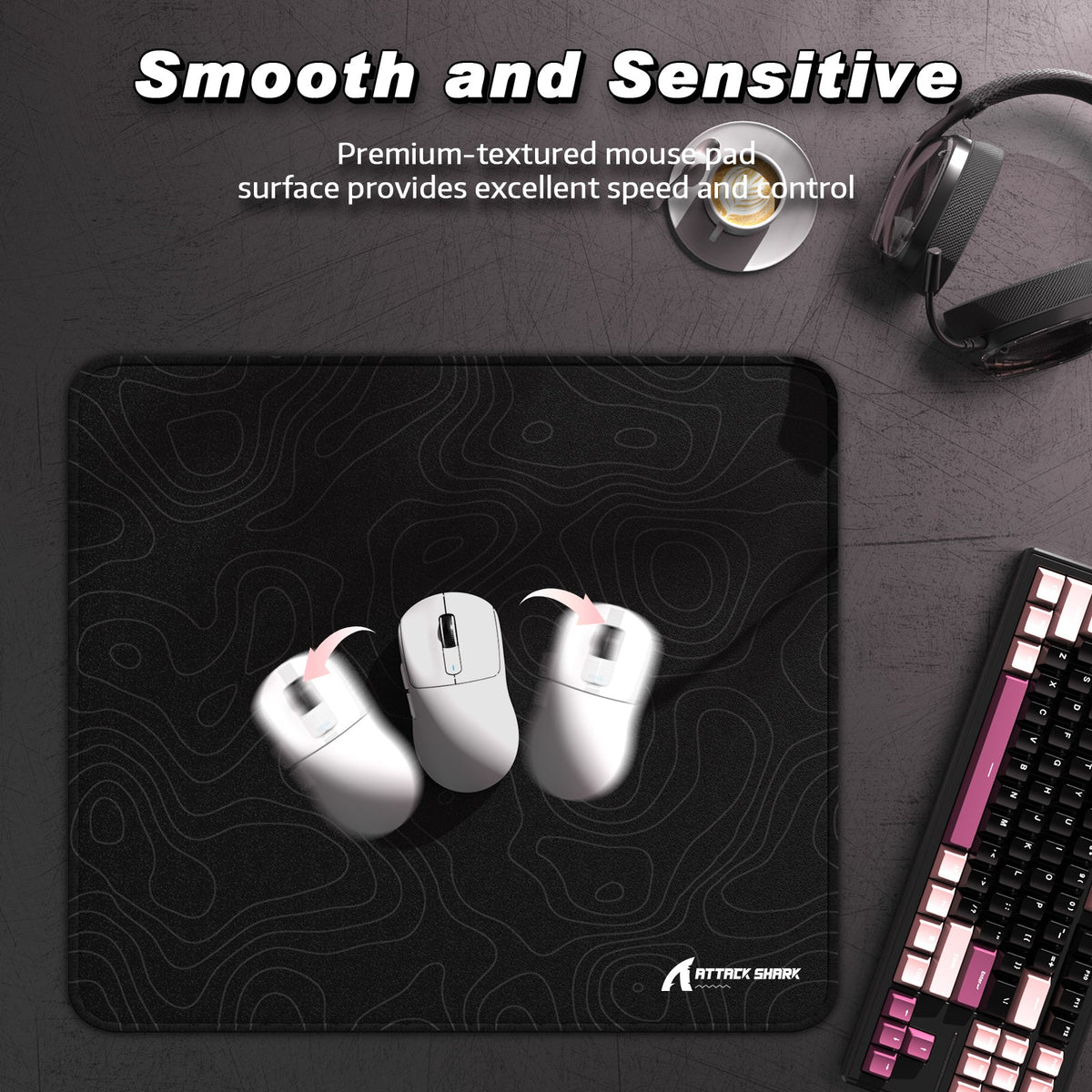 ATTACK SHARK CM02 eSport Gaming Mousepad (450x400x4 MM)