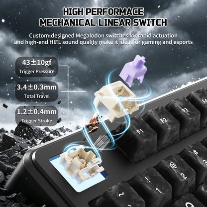 ATTACK SHARK X87 ULTRA Wireless Mechanical Keyboard With 8K Wireless Receiver