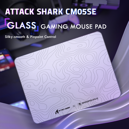ATTACK SHARK CM05 Tempered Glass Gaming Mouse Pad