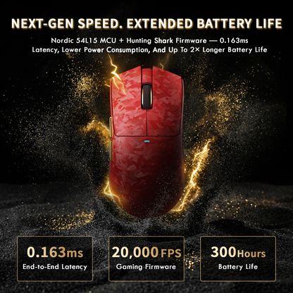 ATTACK SHARK X11 ULTRA Carbon Fiber Wireless Gaming Mouse With C06 Ultra LED Cable