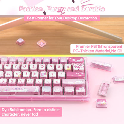 ATTACK SHARK 120 Keys PBT Dye-Sublimation Pudding Keycaps Set
