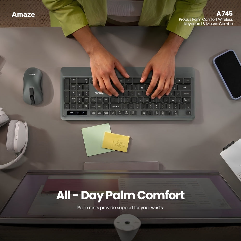 Probus Palm Comfort Wireless Keyboard & Mouse Combo | A745