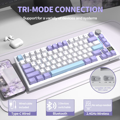 ATTACK SHARK X820Ultra Tri-mode Gasket Mechanical Keyboard