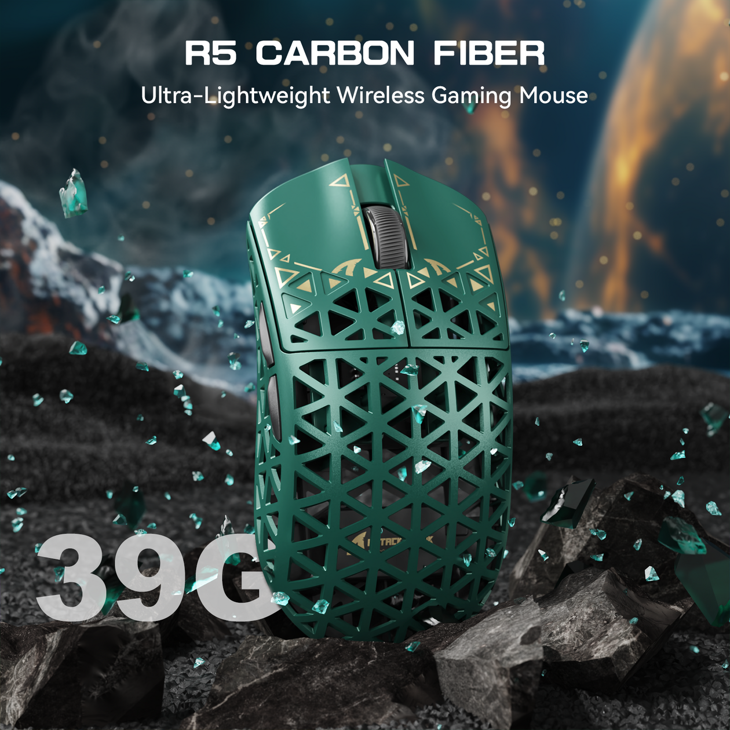 ATTACK SHARK R5 ULTRA Carbon Fiber Wireless 8K PAW3950MAX Gaming Mouse