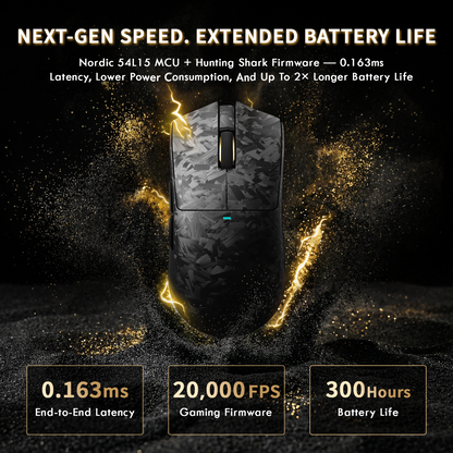 ATTACK SHARK X11 ULTRA Carbon Fiber Wireless Gaming Mouse With C06 Ultra LED Cable