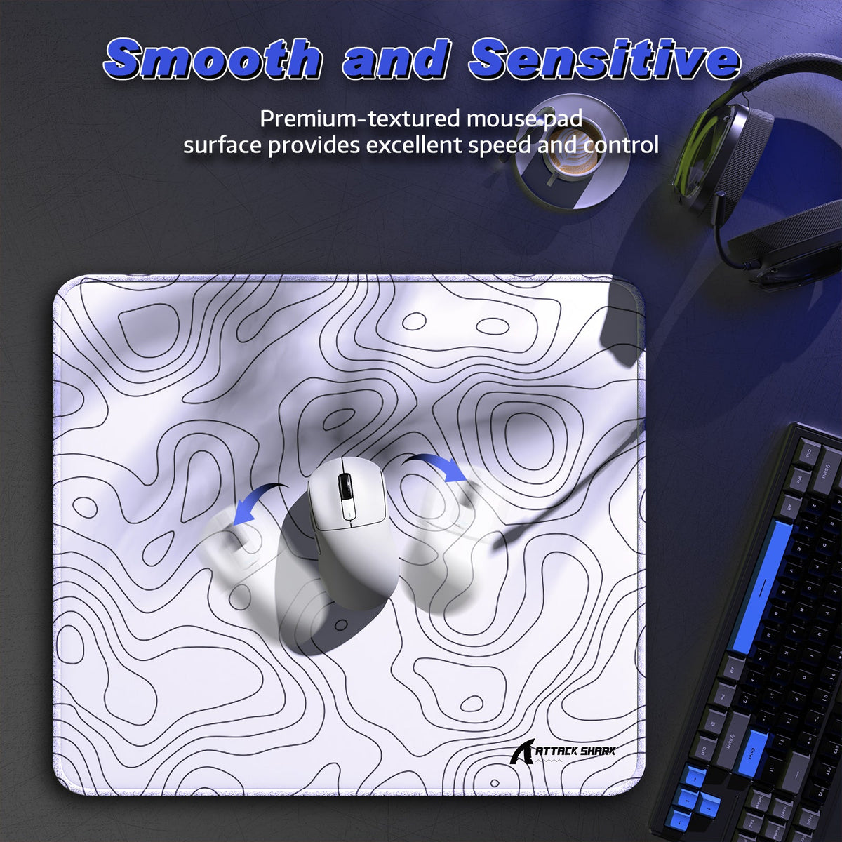 ATTACK SHARK CM02 eSport Gaming Mousepad (450x400x4 MM)