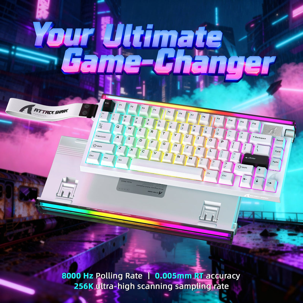 ATTACK SHARK R85 HE Rapid Trigger Keyboard with C01ULTRA LED Cable