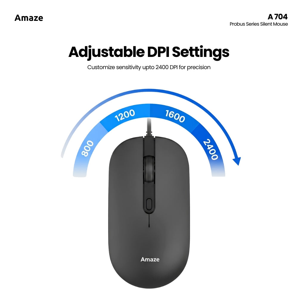Probus Silent Click Wired Mouse| A704