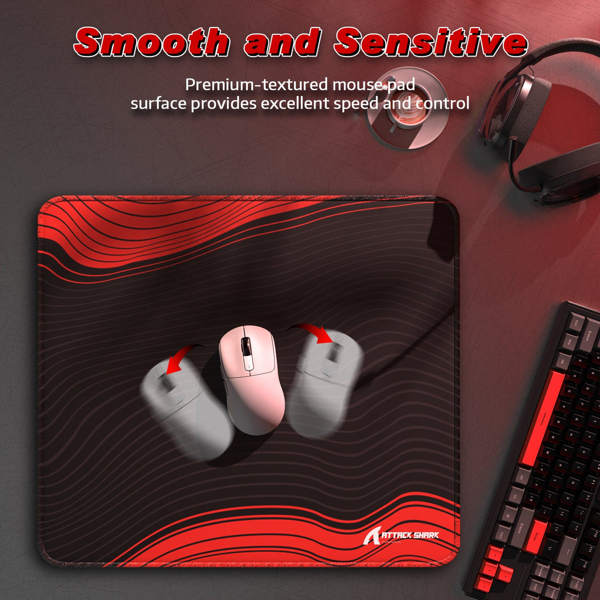 ATTACK SHARK CM02 eSport Gaming Mousepad (450x400x4 MM)