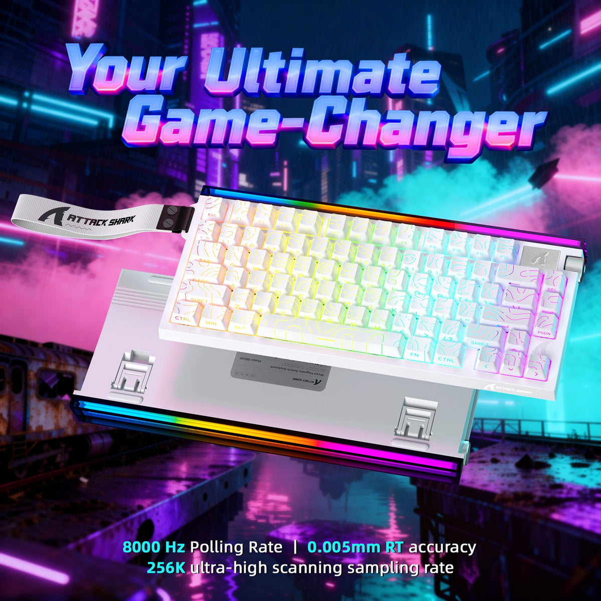ATTACK SHARK R85 HE Rapid Trigger Keyboard with C01ULTRA LED Cable