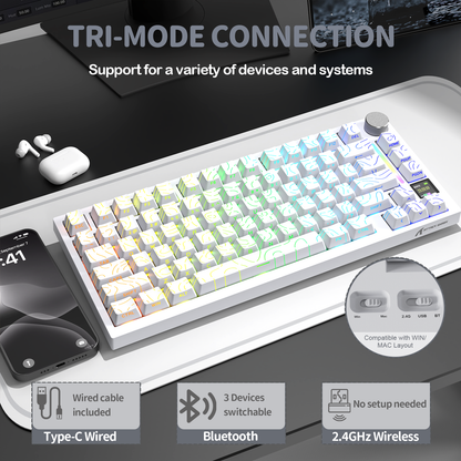 ATTACK SHARK X820Ultra Tri-mode Gasket Mechanical Keyboard