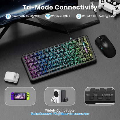 ATTACK SHARK X82PRO HE Magnetic Keyboard With C01Ultra RGB Coiled Cable