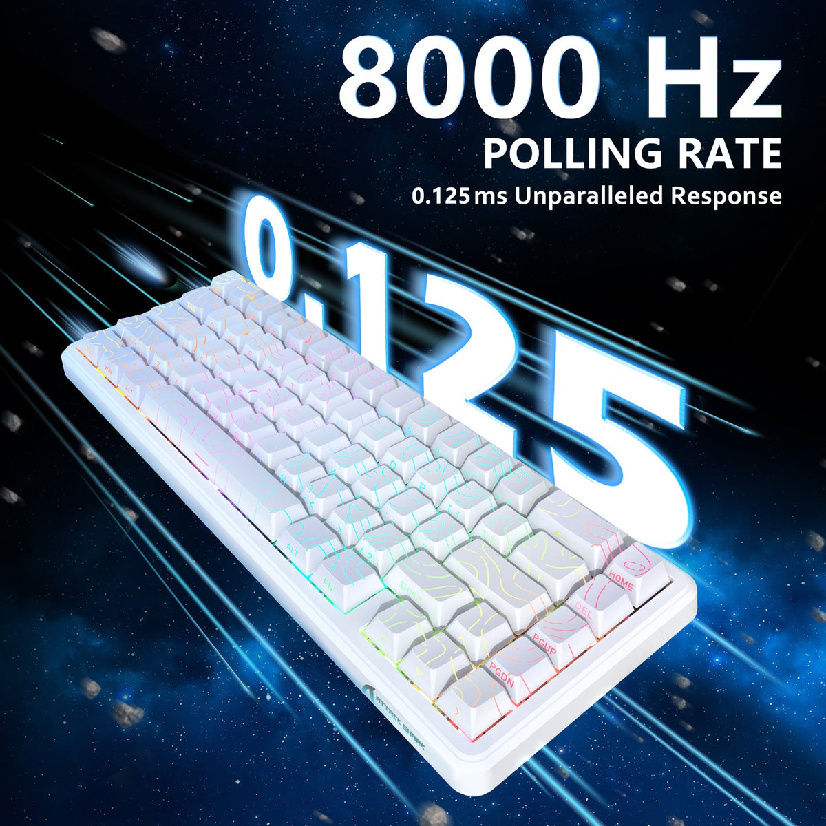 ATTACK SHARK X65 HE Magnetic Switch Rapid Trigger Keyboard