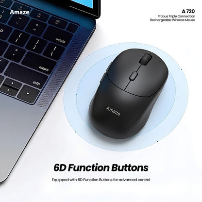 Probus Triple Connection Rechargeable Wireless Mouse   | A720