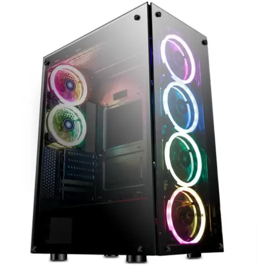 DarkFlash Phantom ATX Mid-Tower Tempered Glass Gaming Pc Case