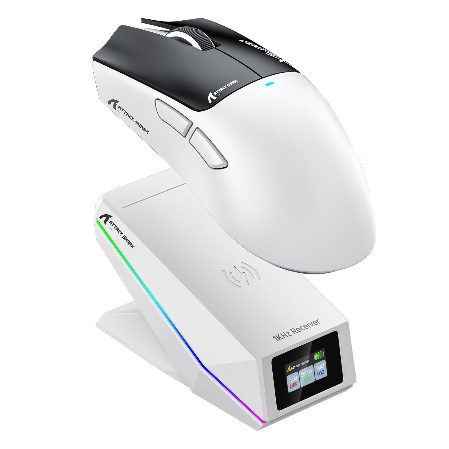 ATTACK SHARK X11 PRO V2 Wireless Gaming Mouse with TFT Display Charging Dock with C06 Coiled Cable