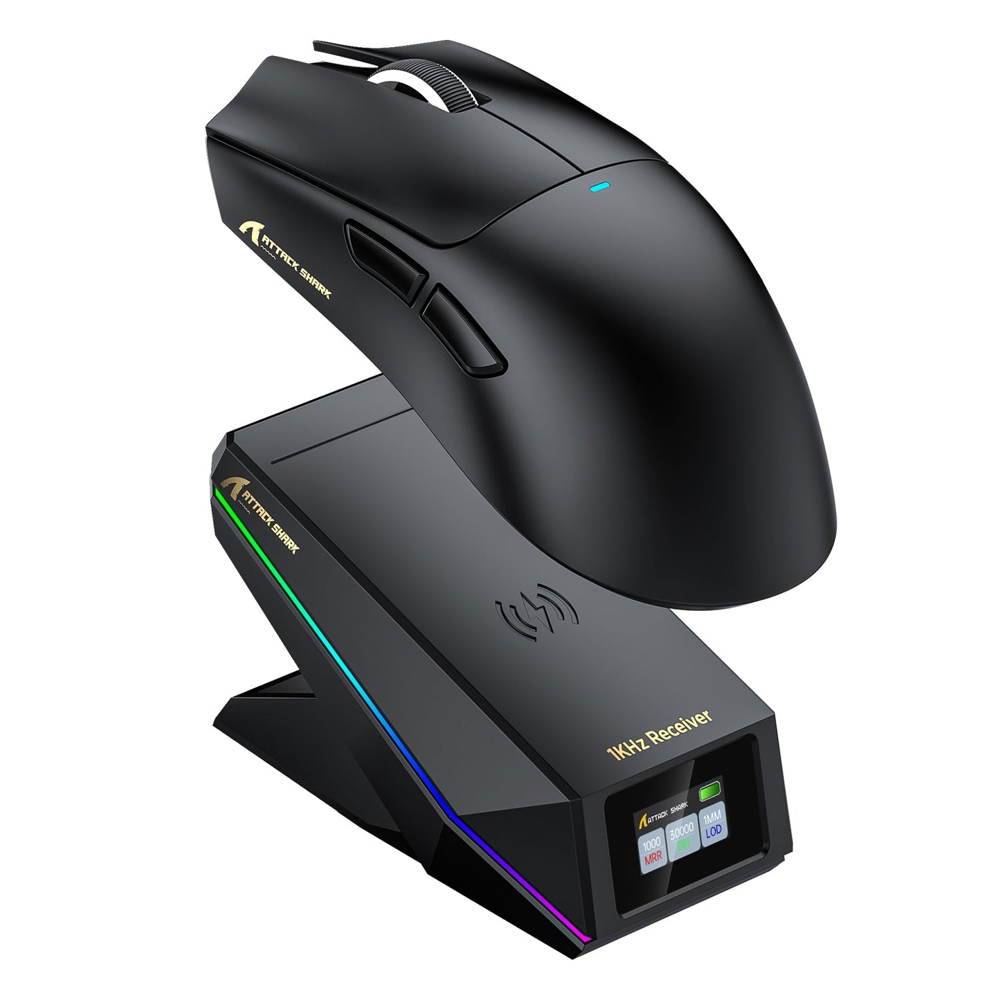 ATTACK SHARK X11 PRO V2 Wireless Gaming Mouse with TFT Display Charging Dock with C06 Coiled Cable